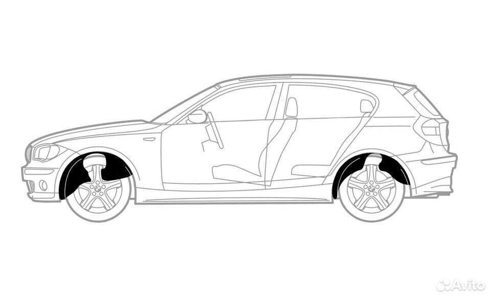Подкрылки задние на Renault Logan (2010+)