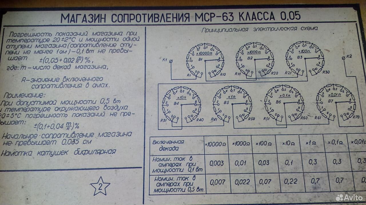 Магазин сопротивлений на схеме