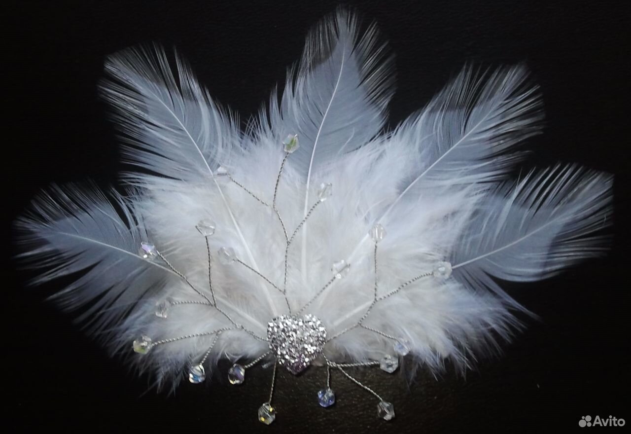 Свадебные украшения из перьев