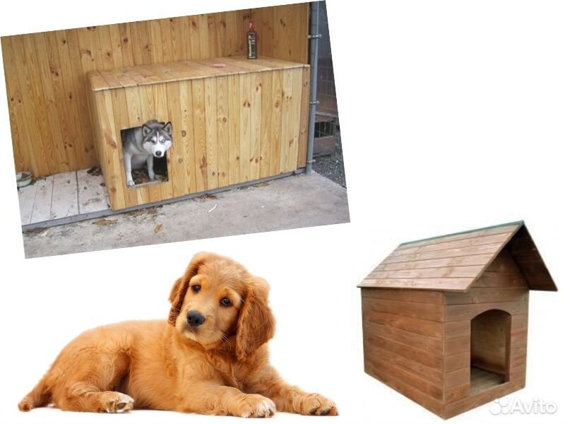 Будка для собаки дворняжки, деревянные стены 2х2 купить на Зозу.ру - фотография № 2