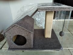Новый кошкин дом с когтеточкой
