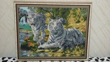 Картина Тигры (Алмазная живопись)