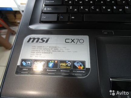 Ноутбук MSI CX70 COE I5 ful hd