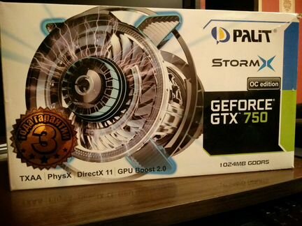 Видеокарта Palit geforce GTX 750