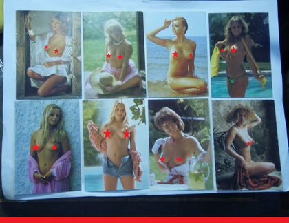 Календарики бумажные карманные с девушками ню 1986