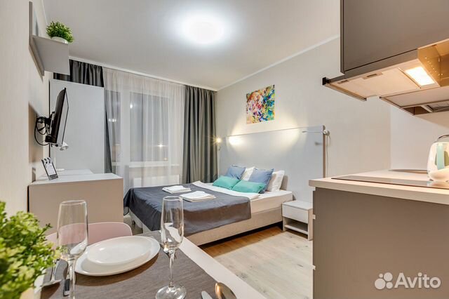 

Квартира-студия в апарт-отеле, 24 м², 1 кровать