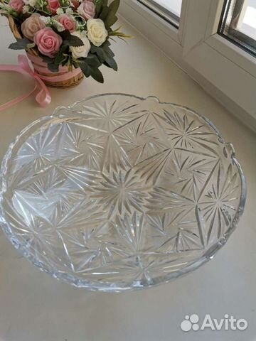 Ваза для фруктов хрусталь
