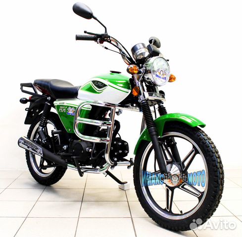 Мопед Motoland Alpha RX 11, 110 см3. green/white
