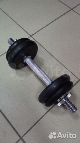 Гантель 5 кг. обрезиненная. Новая