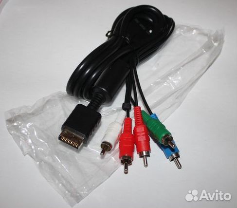 Кабель для Sony PS2 и PS3 Тюльпаны Component AV