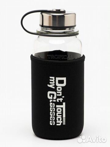 Стеклянная туристическая бутылка для воды 1000 ml