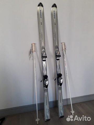 Горные лыжи elan, крепления Tirolia, палки