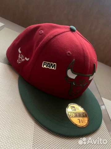 Бейсболка Chicago bulls красная 7 3/4 (61,5см)