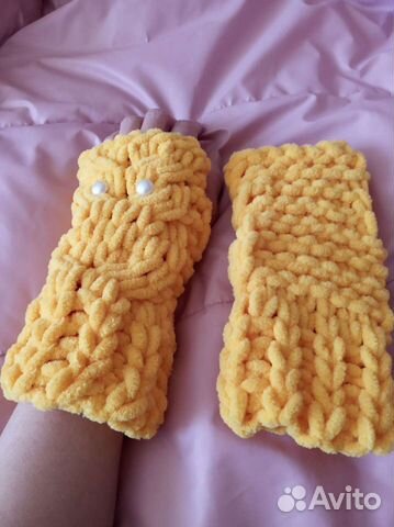 Плюшевые митенки