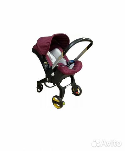 Прокат Доставка Коляска автолюлька 4в1, бордовая