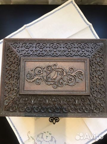 Медный ажурная филигрань сундучок