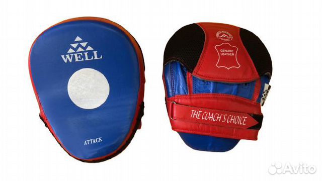 Лапы боксерские тренерские кожаные