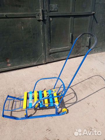 Санки Ника Тимка 5 Комфорт с колесом Синий т5к