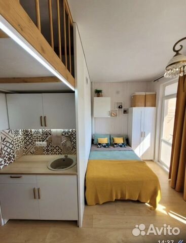 

Квартира-студия, 21,7 м², 3 кровати