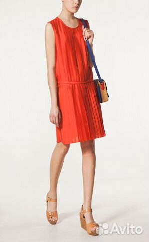 Красное платье Massimo Dutti