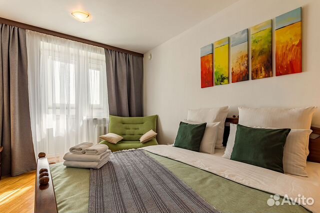 

1-к. квартира, 42 м², 3 кровати