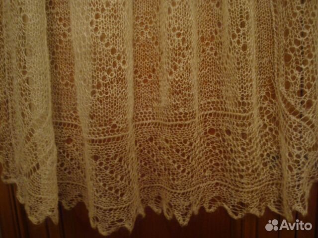 Пуховый платок Паутинка 140х140 новый