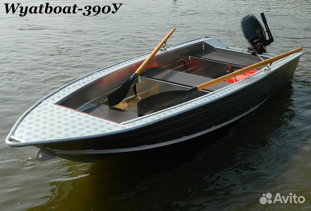 Новая моторная лодка Wyatboat 390У длина 4 м