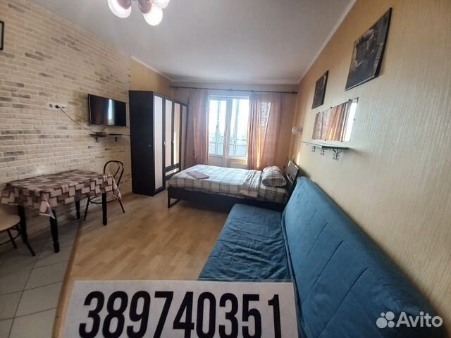 

Квартира-студия, 34 м², 2 кровати
