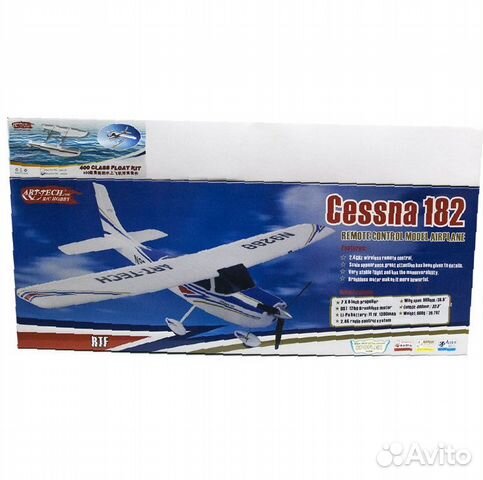 Самолет Art-tech Cessna Blue 182 400 С Лыжами РУ Самолет Art-tech Cessna Blue 182 400 С Лыжами РУ