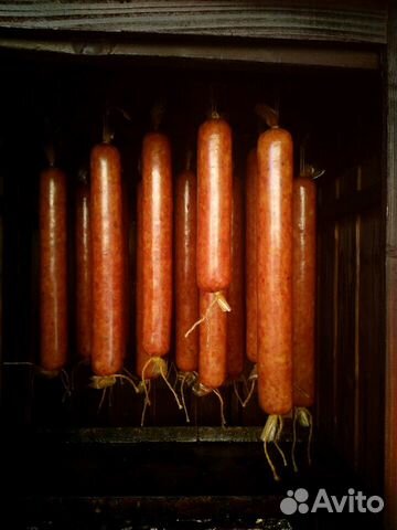 Копченая домашняя колбаса