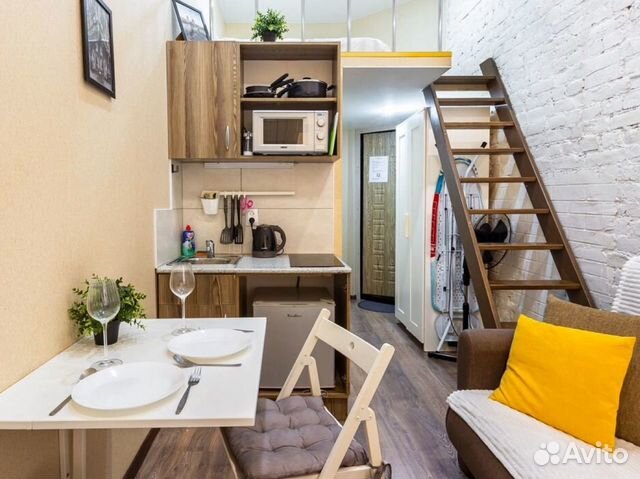 

Квартира-студия, 19 м², 2 кровати