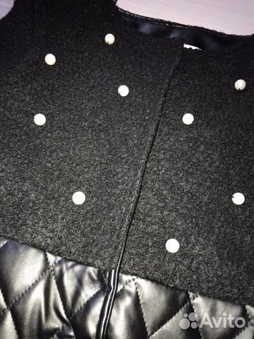 Пальто комбинированное