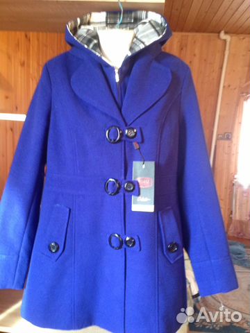 Пальто кашемировое, новое, цвет ярко - голубой, ра