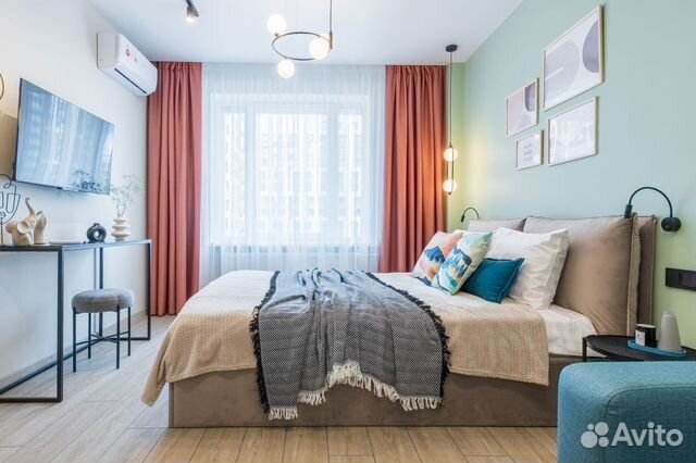 

1-к. квартира, 38 м², 2 кровати