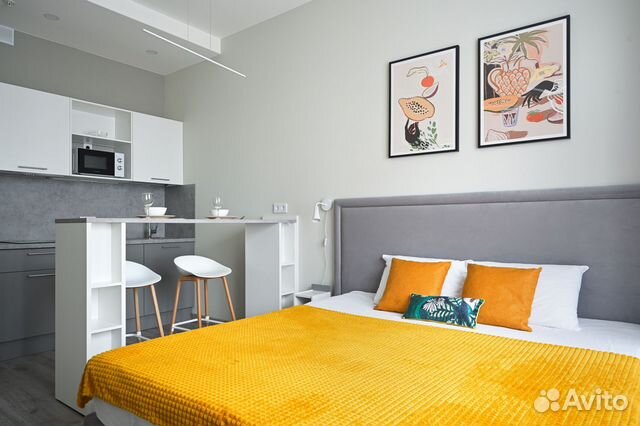 

Квартира-студия, 35 м², 1 кровать
