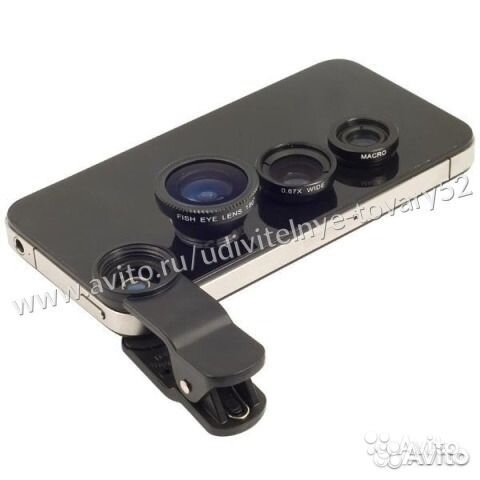 Набор Объективов для смартфона Clip Lens 3 в 1
