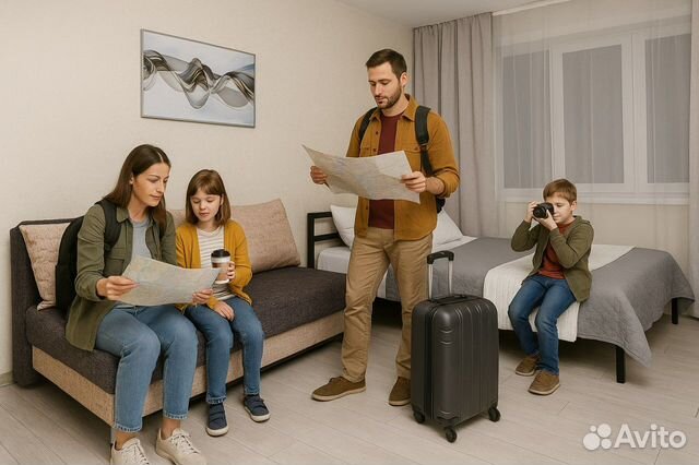 

Квартира-студия, 35 м², 2 кровати