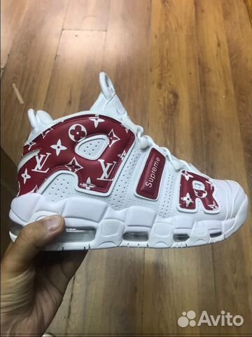 nike air more uptempo supreme red