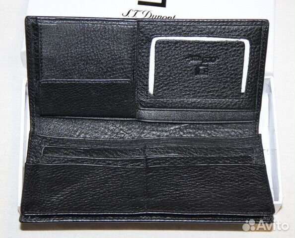 Мужской кожаный кошелек купюрник Dupont black Мужской кожаный кошелек купюрник Dupont black
