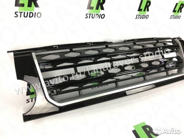 Решетка Land Rover Discovery 3 черная с кантом Решетка Land Rover Discovery 3 черная с кантом
