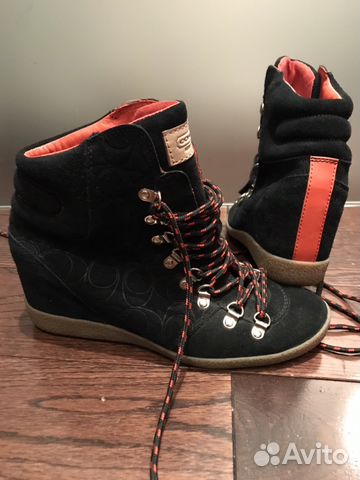 Ботинки на танкетке Coach