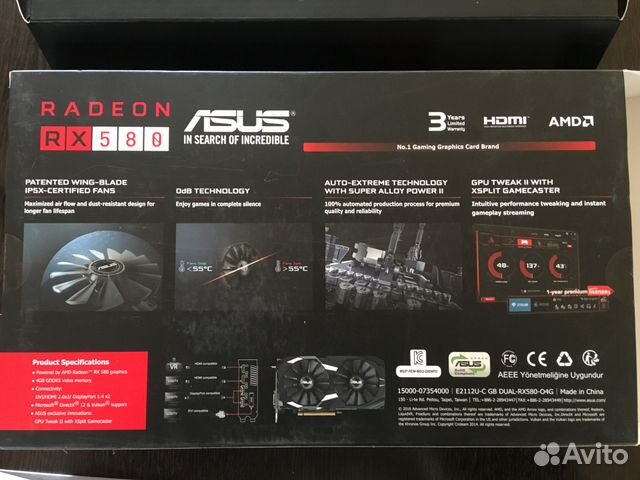 Asus AMD Radeon RX 580 dual OC