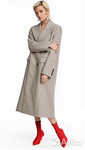 Жакет-пальто тонкое в клетку oversize Жакет-пальто тонкое в клетку oversize
