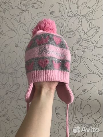 Шапка зимняя детская с помпоном