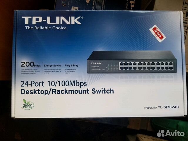 Коммутатор 24 порта свитч tp link 1024d