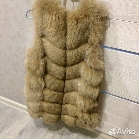Меховая жилетка из песца