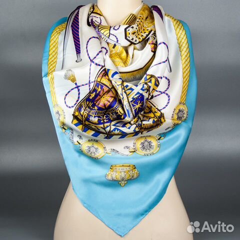 Платок натуральный шелк 110*110 см в ассортименте Платок натуральный шелк 110*110 см в ассортименте