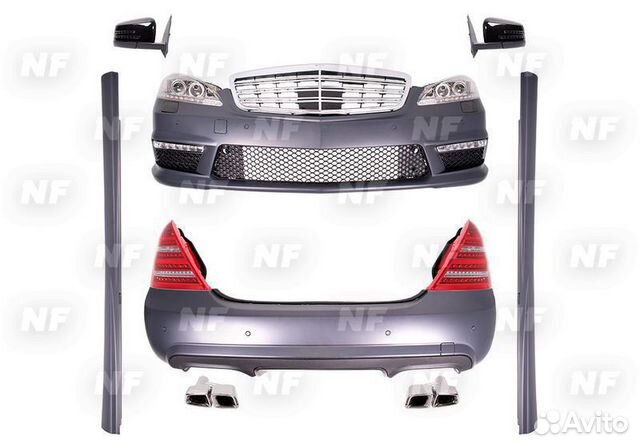 Рестайлинг полный 63 AMG Mercedes S221