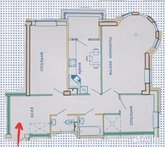 3-к квартира, 86 м², 1/5 эт.
