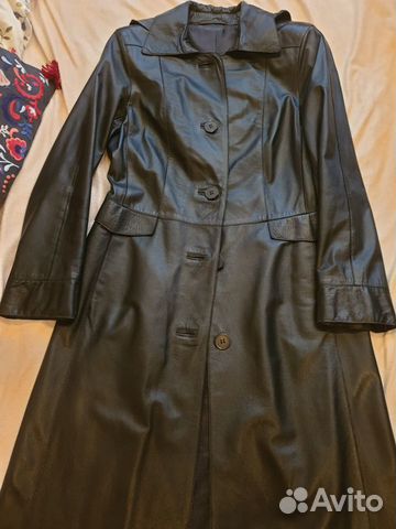 Плащ кожаный